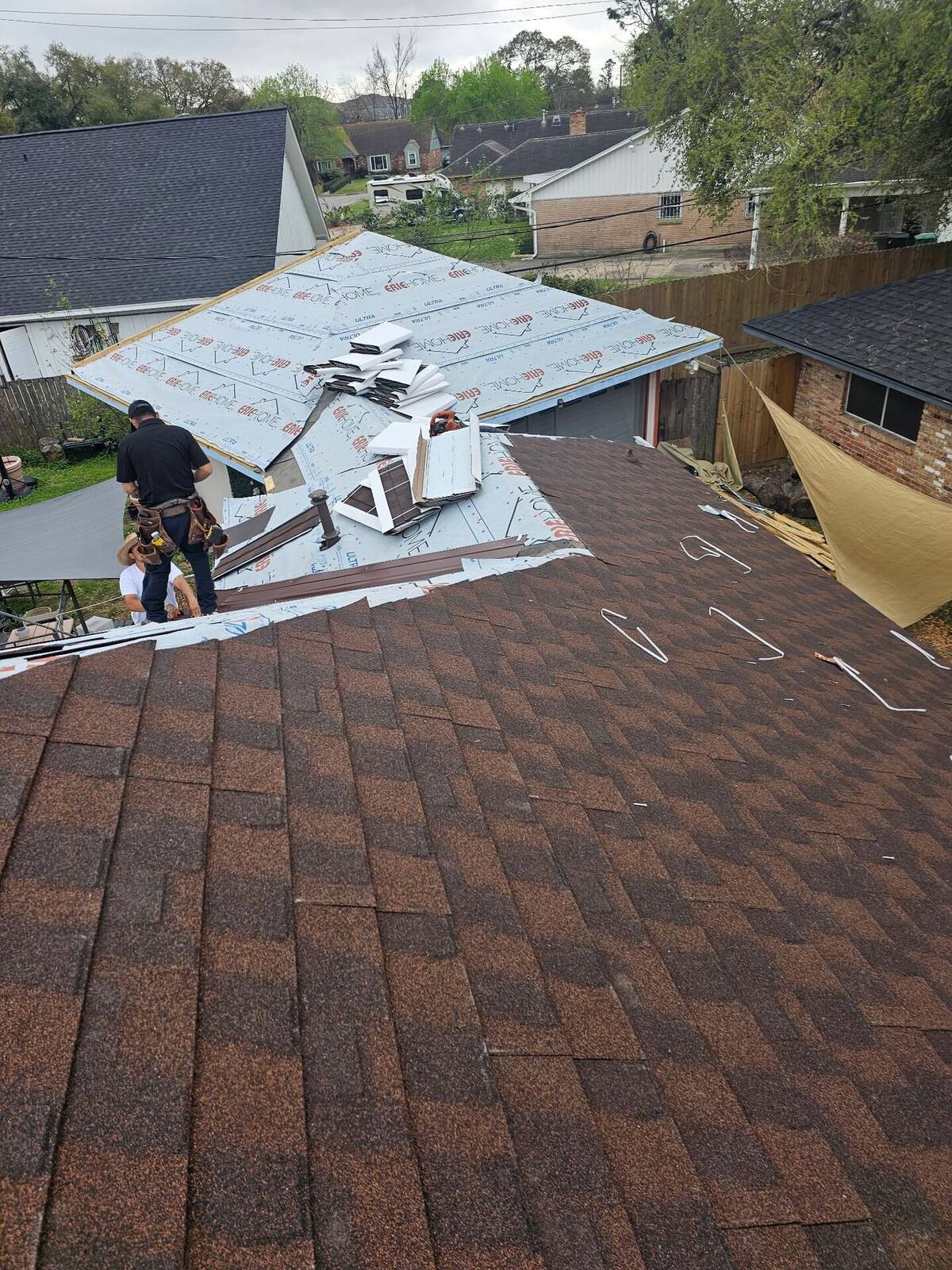 Completed commercial roofing project by WR Pro Roofing